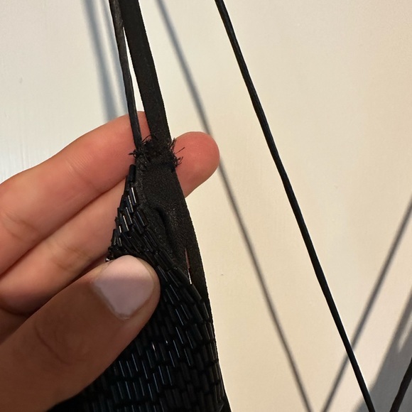 Nicole Miller Black and White Beaded runway gown sz 4 - Picture 6 of 8